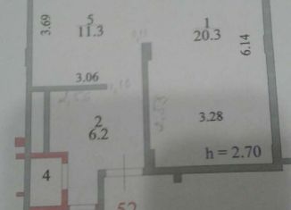 Продается однокомнатная квартира, 46.5 м2, Железногорск, улица Мира, 63к2