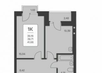 Продам 1-ком. квартиру, 40.3 м2, Новосибирск, Красный проспект, 167к10, ЖК Расцветай на Красном