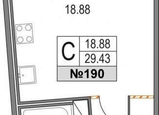 Продаю квартиру студию, 29.4 м2, Санкт-Петербург, Коломяжский проспект, 13Э, ЖК Приморский Квартал