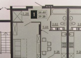 Продаю однокомнатную квартиру, 37 м2, Самара, Южное шоссе, 9, ЖК АмГрад