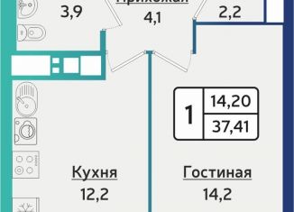 Продажа однокомнатной квартиры, 37.4 м2, Ижевск, Устиновский район