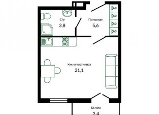 Продам квартиру студию, 31.5 м2, Сочи, ЖК Флора, улица Искры, 66/9