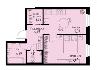 Продаю 1-комнатную квартиру, 41.2 м2, Санкт-Петербург, Благодатная улица, 50, Благодатная улица