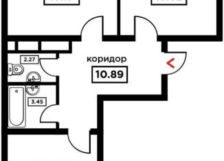 Продажа 2-комнатной квартиры, 68.8 м2, Краснодар, Школьная улица, 1, Школьный микрорайон