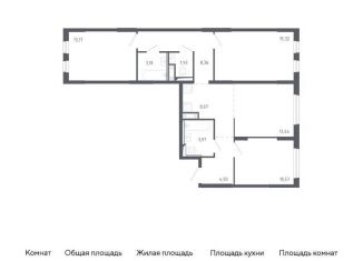 3-комнатная квартира на продажу, 82.1 м2, Москва, метро Пятницкое шоссе, жилой комплекс Молжаниново, к1