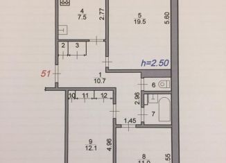 Продается трехкомнатная квартира, 66.7 м2, посёлок Солнечный, Молодёжная улица, 4