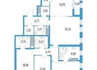 Продажа четырехкомнатной квартиры, 136 м2, Санкт-Петербург, ЖК Дефанс