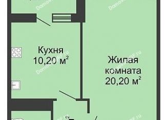 Продается 1-ком. квартира, 39.7 м2, Краснодар, улица имени Валерия Гассия, 4/7лит2, ЖК Фреш