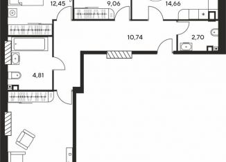 3-ком. квартира на продажу, 77.9 м2, Ростов-на-Дону, Ашхабадский переулок, 2/46, ЖК Ленина, 46