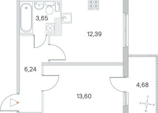 Продажа однокомнатной квартиры, 37.3 м2, посёлок Стрельна, ЖК Любоград