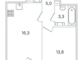 1-ком. квартира на продажу, 42.2 м2, Пушкин