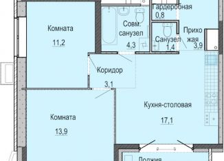 Продается 2-ком. квартира, 55.5 м2, Ижевск