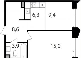 Продажа однокомнатной квартиры, 43.2 м2, Москва, жилой комплекс Петровский Парк 2, к1, станция Гражданская