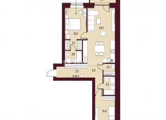 2-комнатная квартира на продажу, 84.9 м2, Вологодская область, Февральский переулок, 7