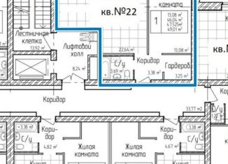 Продажа 1-комнатной квартиры, 49 м2, Самарская область, микрорайон Новая Самара, ск61-62