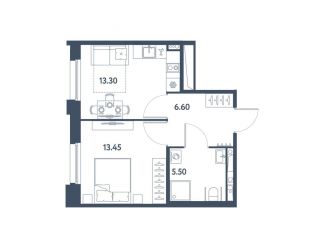 Продажа однокомнатной квартиры, 38.9 м2, Санкт-Петербург, метро Звёздная