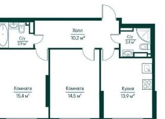 Продам 2-комнатную квартиру, 61 м2, Самара, метро Российская, улица Советской Армии, 131А