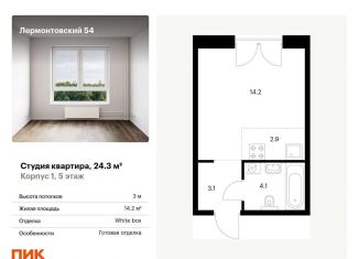 Продажа квартиры студии, 24.3 м2, Санкт-Петербург, Адмиралтейский район