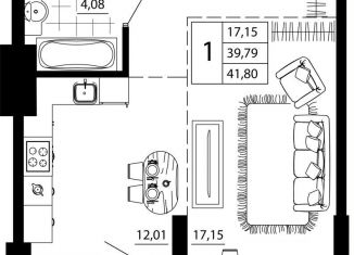 Продается 1-комнатная квартира, 41.8 м2, Ростов-на-Дону, улица 26-я Линия, 35Б, Пролетарский район