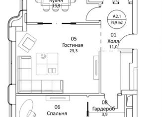 Продам многокомнатную квартиру, 79.9 м2, Москва, Ленинградский проспект, 36с39, район Аэропорт