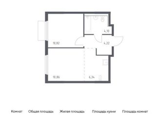 1-комнатная квартира на продажу, 36.3 м2, деревня Мисайлово, Каширское шоссе - Молоково - Андреевское