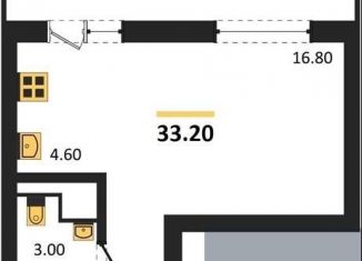 Продаю квартиру студию, 33.2 м2, Воронеж, Железнодорожный район