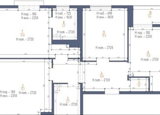 Продам 3-ком. квартиру, 80.9 м2, городской посёлок Янино-1, ЖК Янила Драйв, улица Тюльпанов, 2к1