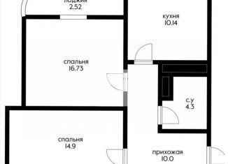 Продам двухкомнатную квартиру, 62 м2, Краснодар, ЖК Резиденция, Кожевенная улица, 22
