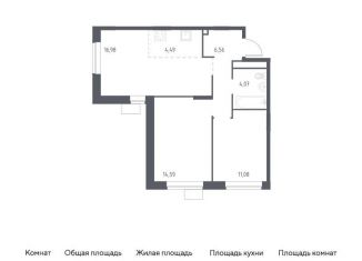 Продается 2-комнатная квартира, 57.8 м2, Балашиха, жилой квартал Новоград Павлино, к34