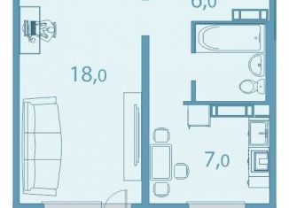 Продаю 1-ком. квартиру, 38.5 м2, Томск, Нижне-Луговая улица, 83