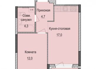 Однокомнатная квартира на продажу, 38.2 м2, Казань