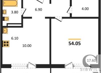 Продам 1-комнатную квартиру, 54 м2, рабочий посёлок Краснообск