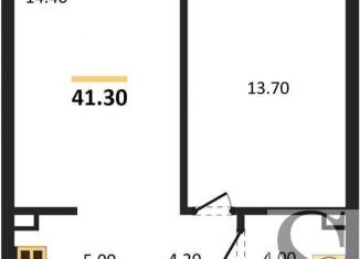 Продам однокомнатную квартиру, 41.3 м2, Новосибирск, Бронная улица, 22/1, метро Студенческая