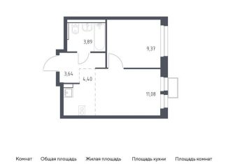 Продам 1-комнатную квартиру, 32.4 м2, Московская область, жилой комплекс Квартал Ивакино, к2