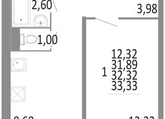 Продам 1-ком. квартиру, 31.9 м2, Челябинск, Советский район