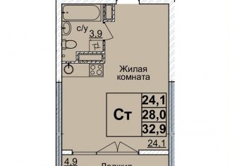 Продается квартира студия, 32 м2, Нижний Новгород, Нижегородский район