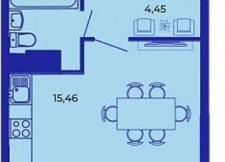 Продается квартира студия, 27.2 м2, Брянск, ЖК Резиденция Гринпарк, улица имени О.С. Визнюка, 18