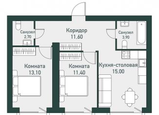 Продажа 2-ком. квартиры, 60.4 м2, Челябинская область
