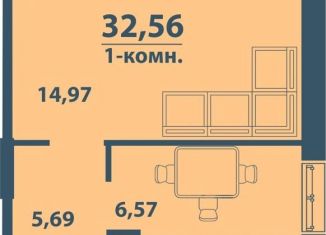 Однокомнатная квартира на продажу, 32.6 м2, Ульяновск, ЖК Заря, улица Варейкиса, 42