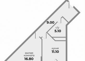 Продам 1-ком. квартиру, 44.1 м2, Михайловск, Прекрасная улица, 19