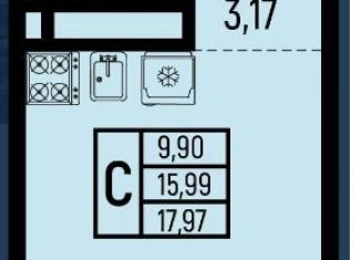 Квартира на продажу студия, 18 м2, село Небуг