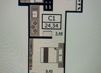 Продам квартиру студию, 23.9 м2, Ростов-на-Дону, Красноармейская улица, 157В/83с1, ЖК Рубин