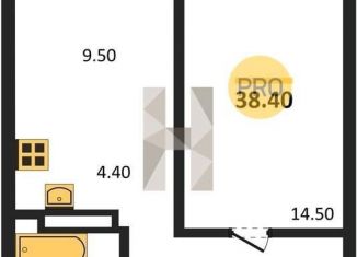 Продам 1-ком. квартиру, 38.4 м2, Новосибирск, Бронная улица, 22/1, метро Студенческая