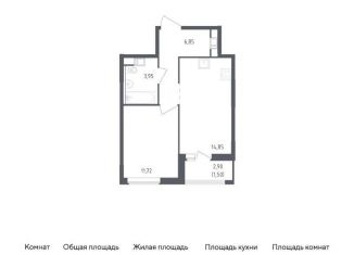 Продается однокомнатная квартира, 38.9 м2, Ленинградская область