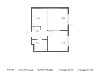 1-комнатная квартира на продажу, 42.2 м2, Московская область, Каширское шоссе - Молоково - Андреевское