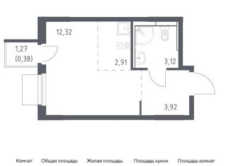 Продаю квартиру студию, 22.7 м2, Мытищи, ЖК Мытищи Парк