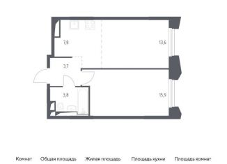 Продажа однокомнатной квартиры, 44.8 м2, Московская область, жилой комплекс Заречье Парк, к3.2