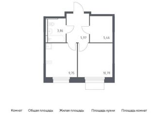 Продается 1-комнатная квартира, 35.8 м2, Московская область