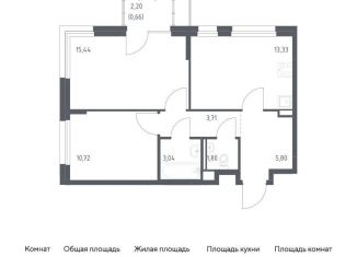 Продажа 2-комнатной квартиры, 54.5 м2, Московская область, жилой комплекс Прибрежный Парк, 10.2