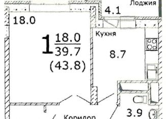 Сдам 1-ком. квартиру, 43.8 м2, Солнечногорск, улица Баранова, 12